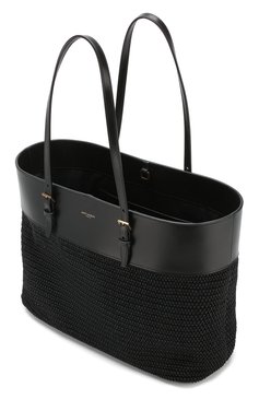 Женский сумка-шопер boucle medium SAINT LAURENT черного цвета, арт. 608962/90B8J | Фото 3 (Сумки-технические: Сумки-шопперы; Размер: medium; Материал: Текстиль)