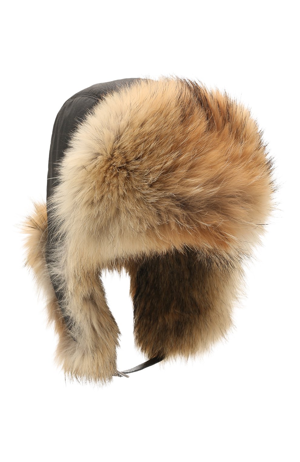 Мужская шапка-ушанка из меха койота FURLAND бежевого цвета, арт. 0056413010002200008 | Фото 4 (Материал: Текстиль, Натуральный мех)