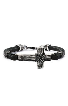 Мужской браслет спаси и сохрани GL JEWELRY черного цвета, арт. GL410010-S97-01 | Фото 1 (Материал: Натуральная кожа; Региональные ограничения белый список (Axapta Mercury): RU)