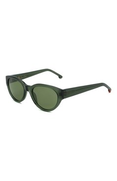 Женские солнцезащитные очки LORO PIANA темно-зеленого цвета, арт. FAL4776 | Фото 1 (Тип очков: С/з; Очки форма: Овальные)