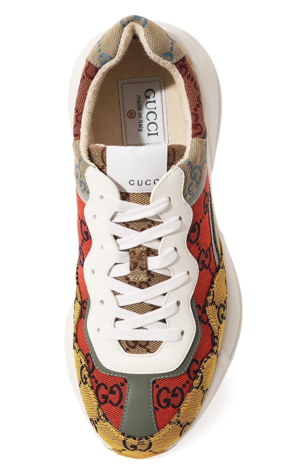 фото Текстильные кроссовки rhyton multicolor gucci