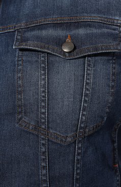 Мужская джинсовая куртка CANALI темно-синего цвета, арт. 040805IP/SG02326 | Фото 5 (Кросс-КТ: Куртка, Деним; Big sizes: Big Sizes; Рукава: Длинные; Материал сплава: Проставлено; Материал внешний: Хлопок, Деним; Драгоценные камни: Проставлено; Длина (верхняя одежда): Короткие; Стили: Кэжуэл)