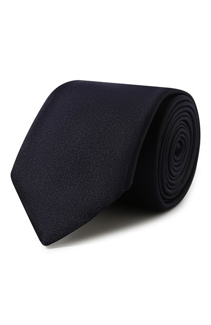 Мужской шелковый галстук GIORGIO ARMANI темно-синего цвета, арт. 360054/8P998 | Фото 1 (Материал: Текстиль, Шелк; Принт: Без принта)