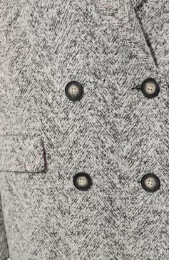Женское пальто MAX&MOI черно-белого цвета, арт. H23MARR0T | Фото 5 (Рукава: Длинные; Материал сплава: Проставлено; Стили: Классический; Длина (верхняя одежда): Длинные; Драгоценные камни: Проставлено; Материал подклада: Вискоза; 1-2-бортные: Двубортные)
