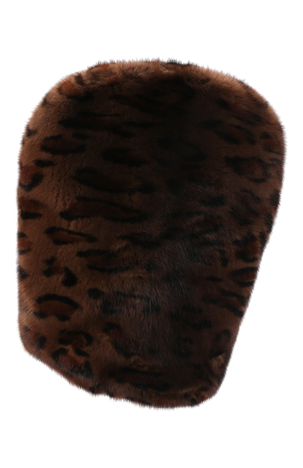 Женская шапка из меха норки FURLAND коричневого цвета, арт. 0062400110026300115 | Фото 3 (Материал: Натуральный мех)