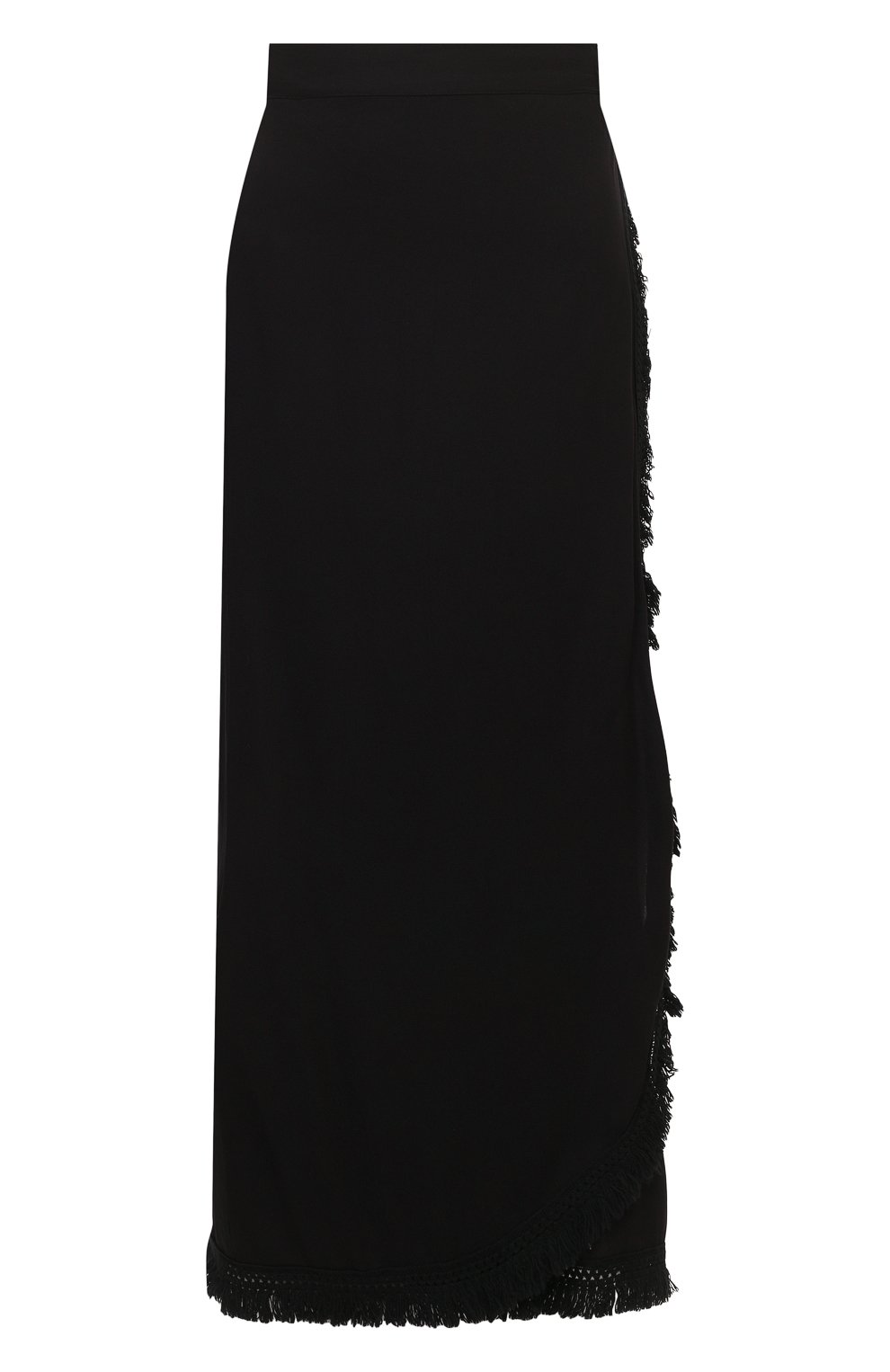 Женская юбка из вискозы MELISSA ODABASH черного цвета, арт. LILY | Фото 1 (Стили: Гламурный; Женское Кросс-КТ: Юбка-одежда; Материал внешний: Вискоза; Длина Ж (юбки, платья, шорты): Макси)