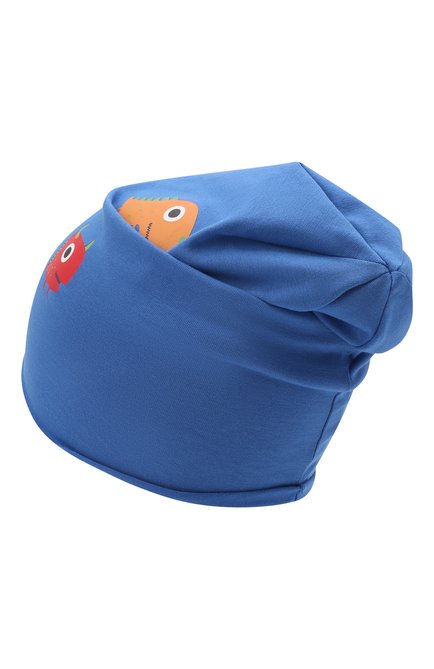 Детского хлопковая шапка CATYA синего цвета, арт. 216073/1 | Фото 2 (Материал: Текстиль, Хлопок)