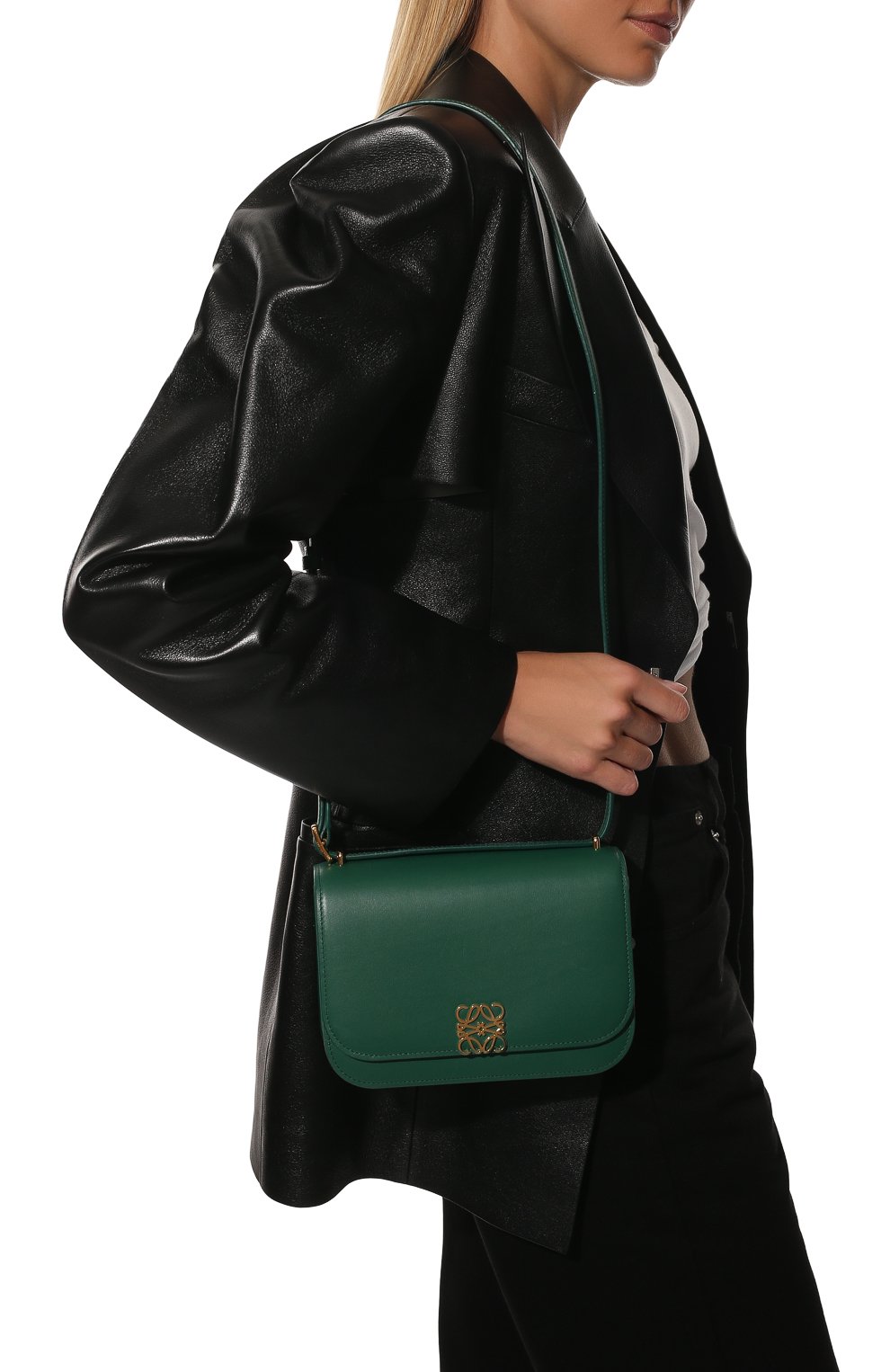 Женская зеленая сумка goya small LOEWE купить в интернет-магазине ЦУМ ...