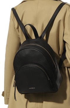 Женский рюкзак gleen COCCINELLE черного цвета, арт. E1 N15 14 02 01 | Фото 2 (Размер: medium; Материал: Натуральная кожа; Стили: Кэжуэл)