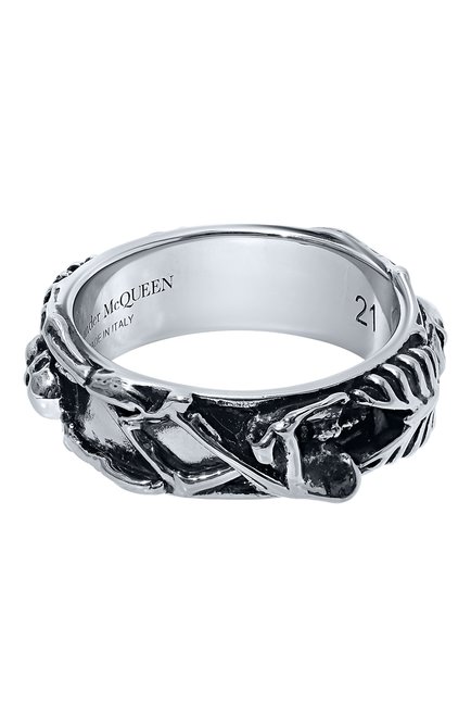 Мужское кольцо ALEXANDER MCQUEEN серебряного цвета, арт. 575539/J160Y | Фото 1 (Региональные ограничения белый список (Axapta Mercury): Не проставлено; Нос: Не проставлено)