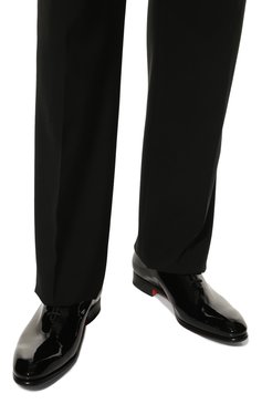 Мужские кожаные оксфорды SANTONI черного цвета, арт. MCCG16229BC3JVERN01 | Фото 3 (Случай: Вечерний; Материал внутренний: Натуральная кожа, Текстиль; Стили: Классический)