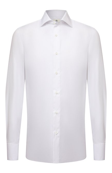Мужская хлопковая сорочка LUIGI BORRELLI белого цвета по цене 37500 руб., арт. PS30061/LUCIAN0/ST/EV1/PC | Фото 1