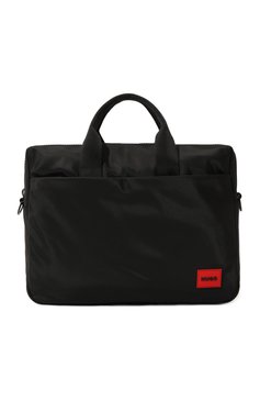 Мужская текстильная сумка для ноутбука HUGO черного цвета, арт. 50491765 | Фото 1 (Материал сплава: Проставлено; Ремень/цепочка: На ремешке; Драгоценные камни: Проставлено; Размер: large)