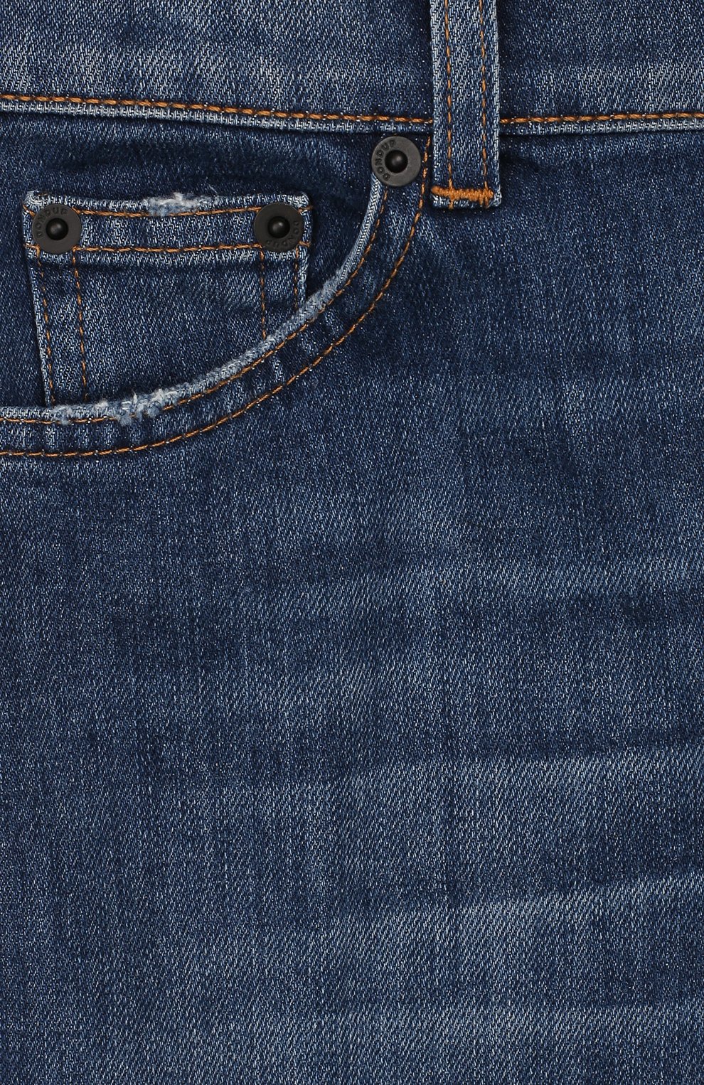 Детские джинсы DONDUP синего цвета, арт. BP220S/DS0107B/Z76 | Фото 3 (Материал внешний: Хлопок; Статус проверки: Проверена категория; Ростовка одежда: 12 лет | 152 см)