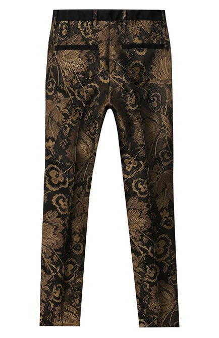 Детские брюки DOLCE & GABBANA золотого цвета, арт. L43P20/HJ0AI/8-14 | Фото 2 (Мальчики Кросс-КТ: Брюки-одежда; Материал внешний: Вискоза; Материал подклада: Вискоза; Стили: Классический; Региональные ограничения белый список (Axapta Mercury): RU; Ростовка одежда: 10 - 11 лет | 140 - 146см, 12 лет | 152 см, 8 лет | 128 см)