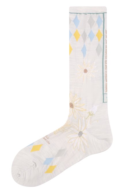Женские шерстяные носки ANTIPAST кремвого цвета, арт. AM-675A | Фото 1 (Материал внешний: Шерсть, Синтетический материал)