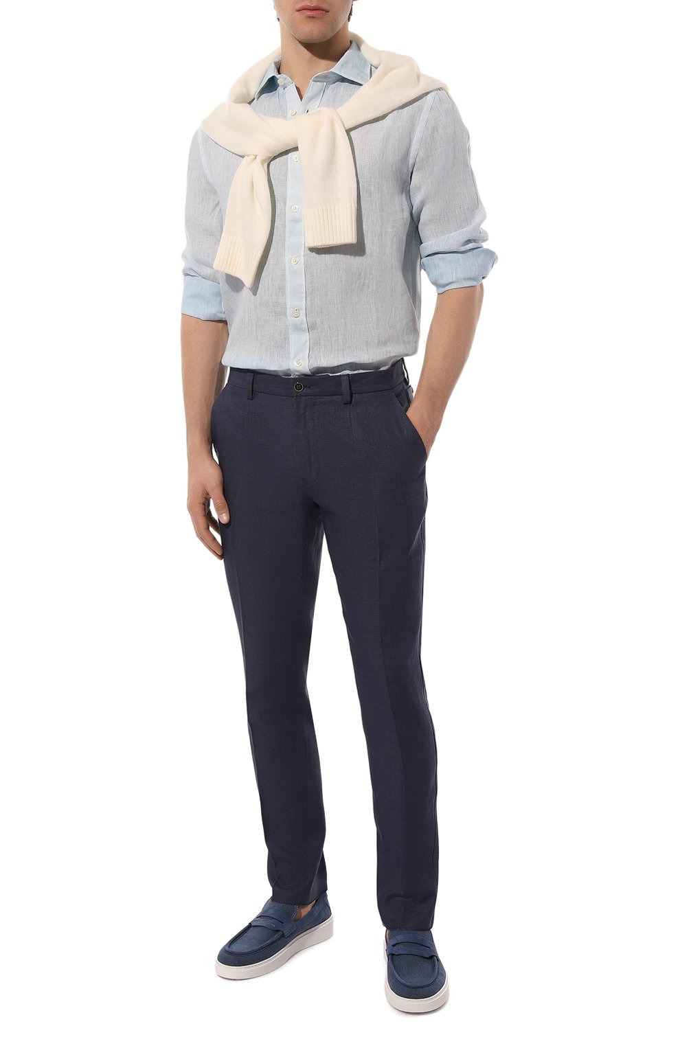 Льняные брюки Dolce & Gabbana  GY6IET/FU4LF Фото 2