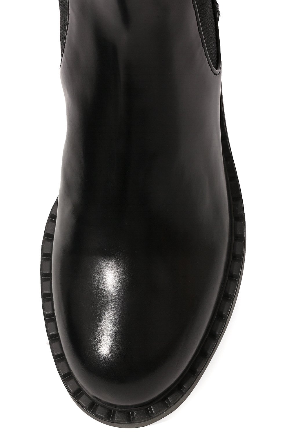 Женские кожаные ботинки PRADA черного цвета, арт. 1T251M-ULS-F0002-B050 | Фото 6 (Подошва: Платформа, Плоская; Каблук высота: Низкий; Каблук тип: Устойчивый; Материал утеплителя: Без утеплителя; Женское Кросс-КТ: Челси-ботинки)