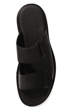 Мужские кожаные шлепанцы BARRETT черного цвета, арт. RAYA-001.6 | Фото 6 (Материал внутренний: Натуральная кожа)
