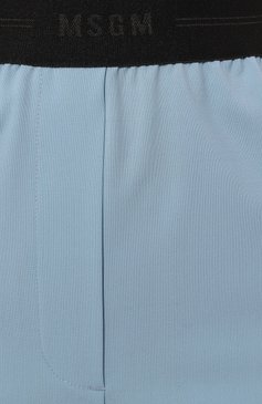 Женские шерстяные шорты MSGM светло-голубого цвета, арт. 3441MDB09 237200 | Фото 5 (Женское Кросс-КТ: Шорты-одежда; Материал внешний: Шерсть; Длина Ж (юбки, платья, шорты): Мини; Материал сплава: Проставлено; Драгоценные камни: Проставлено; Стили: Кэжуэл)