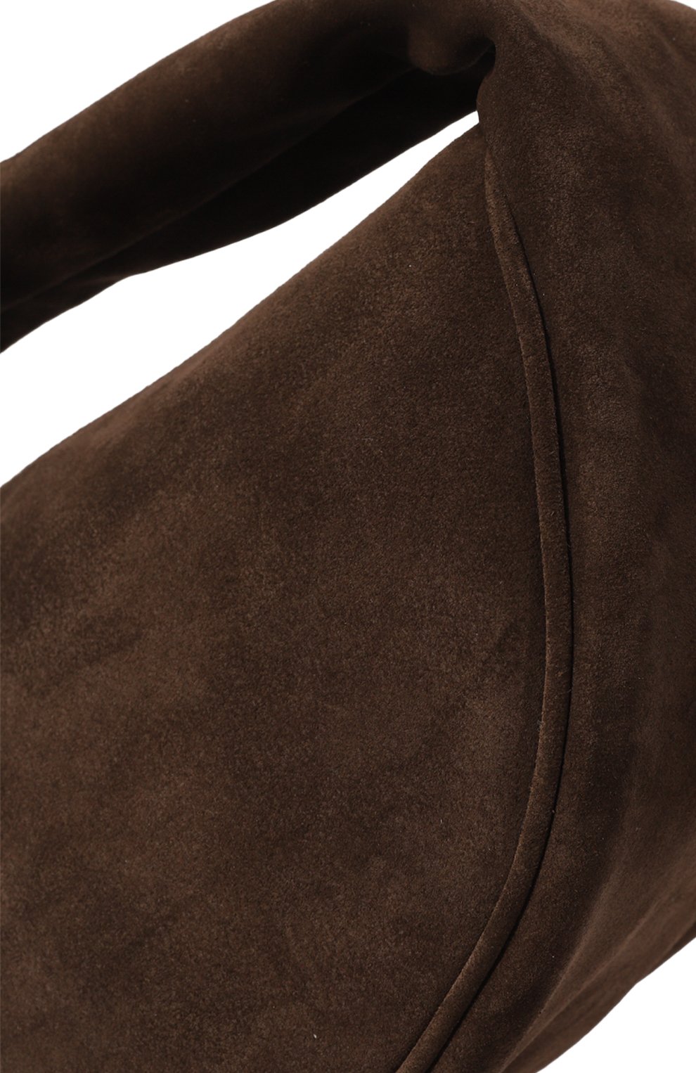 Женская сумка cush BY FAR коричневого цвета, арт. 23PFCSHSBERUMED | Фото 3 (Сумки-технические: Сумки top-handle; Размер: medium; Материал: Натуральная кожа, Натуральная замша; Материал сплава: Проставлено; Драгоценные камни: Проставлено)