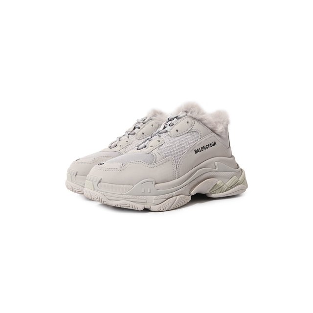 Комбинированные кроссовки Triple S Balenciaga 668562W3CQ5