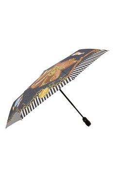 Женский складной зонт MOSCHINO черного цвета, арт. 7942-0PENCL0SE | Фото 2 (Материал: Текстиль, Синтетический материал, Металл; Материал сплава: Проставлено; Нос: Не проставлено)