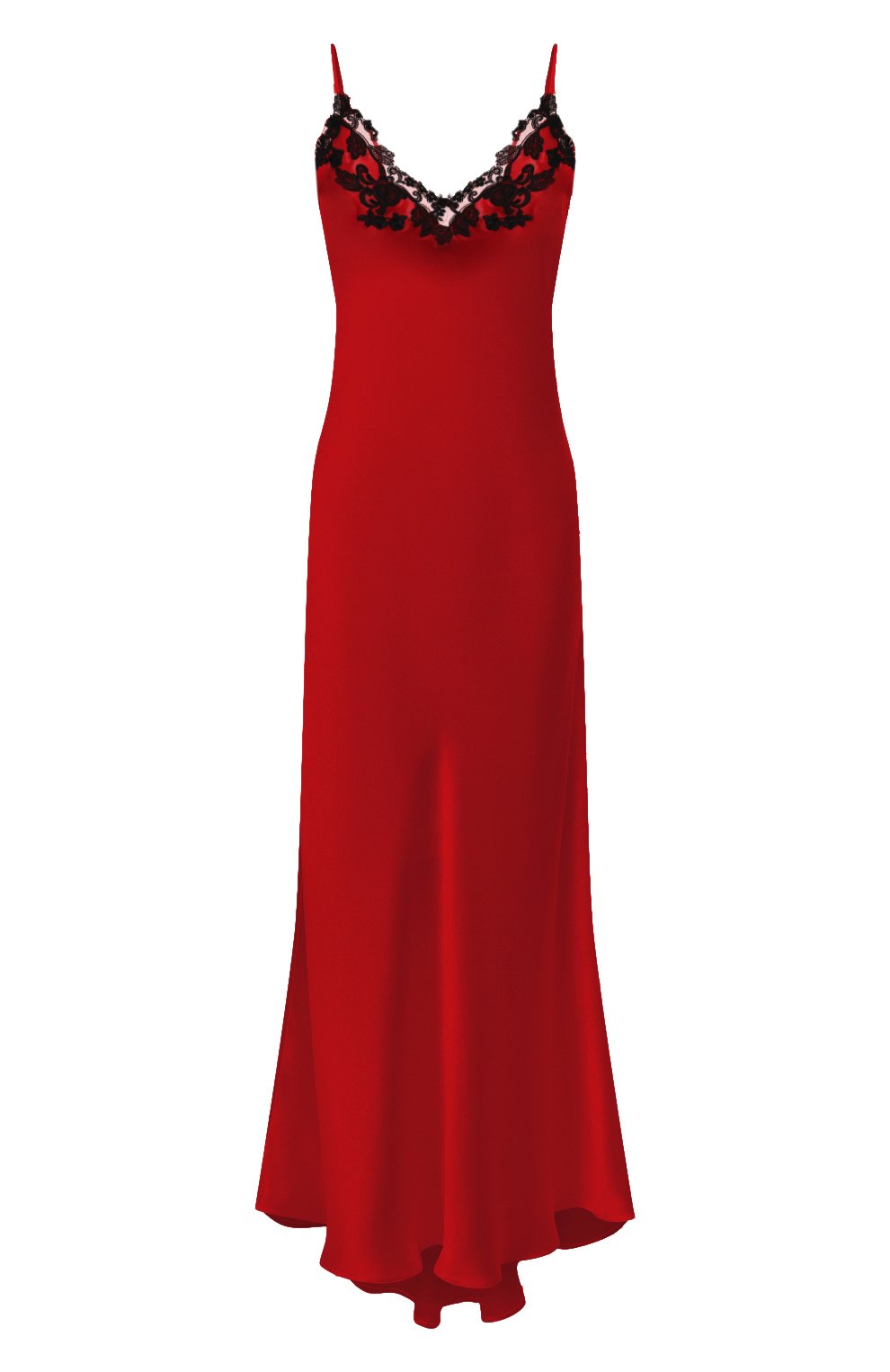 Женская шелковая сорочка LA PERLA красного цвета, арт. 0019226 | Фото 1 (Материал внешний: Шелк; Статус проверки: Проверена категория)