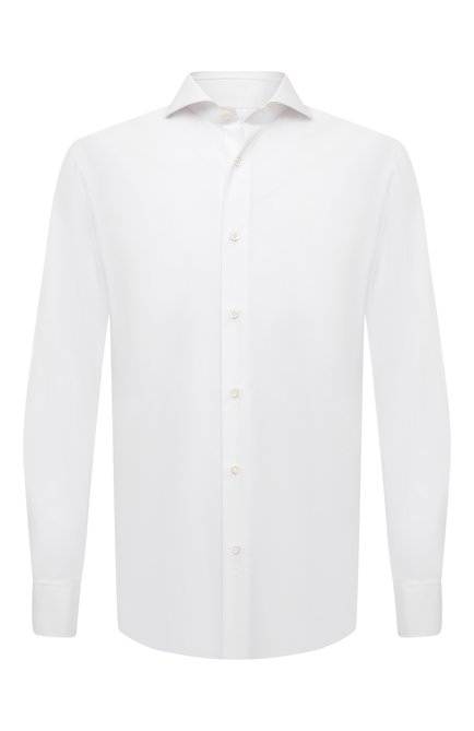 Мужская хлопковая сорочка GIAMPAOLO белого цвета по цене 29450 руб., арт. 908/TS15015 | Фото 1
