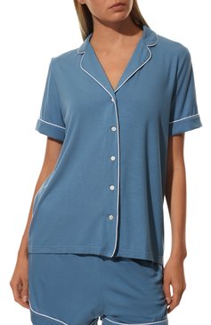 Женская пижама DEREK ROSE голубого цвета, арт. 2036-LARA003 | Фото 3 (Материал внешний: Синтетический материал)