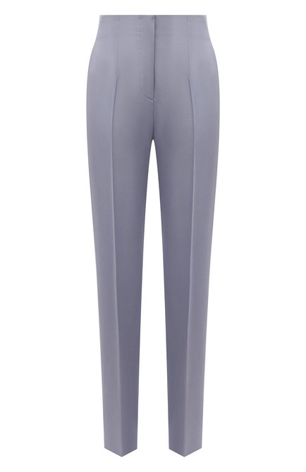 Женские шерстяные брюки GIORGIO ARMANI серо-голубого цвета по цене 99500 руб., арт. 1WHPP0IL/T02N4 | Фото 1