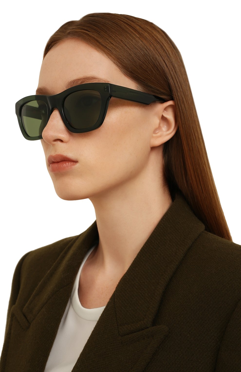 Женские солнцезащитные очки LORO PIANA темно-зеленого цвета, арт. FAL4920 | Фото 2 (Кросс-КТ: С/з-унисекс; Тип очков: С/з; Оптика Гендер: оптика-унисекс)