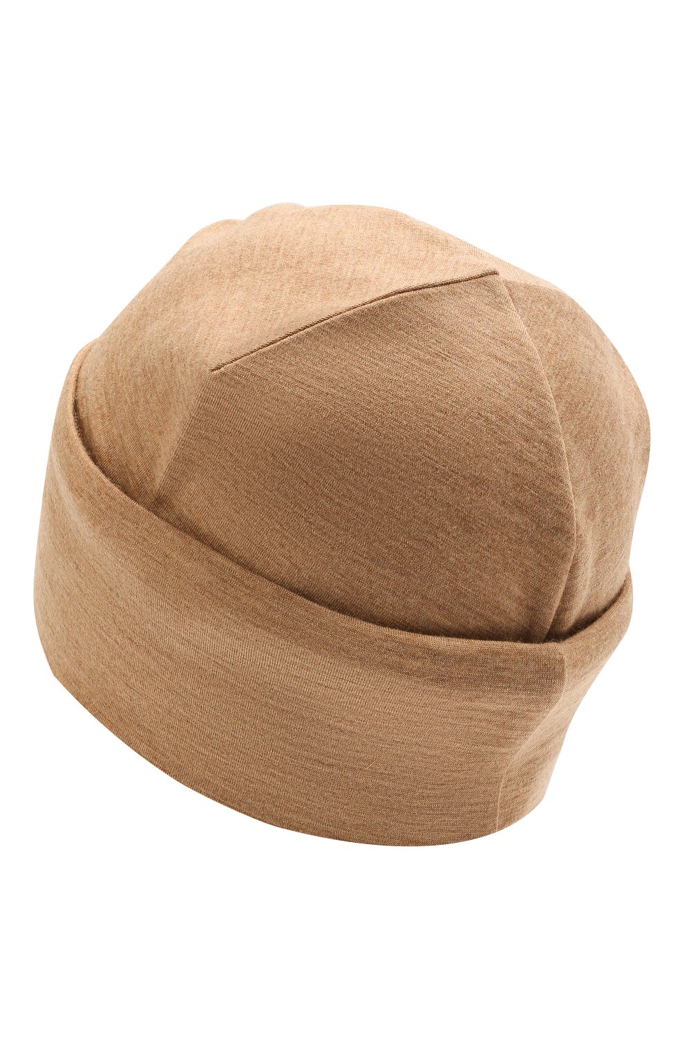 Женская шерстяная шапка BRUNELLO CUCINELLI бежевого цвета, арт. MPR25HY799 | Фото 2 (Материал: Текстиль, Шерсть)