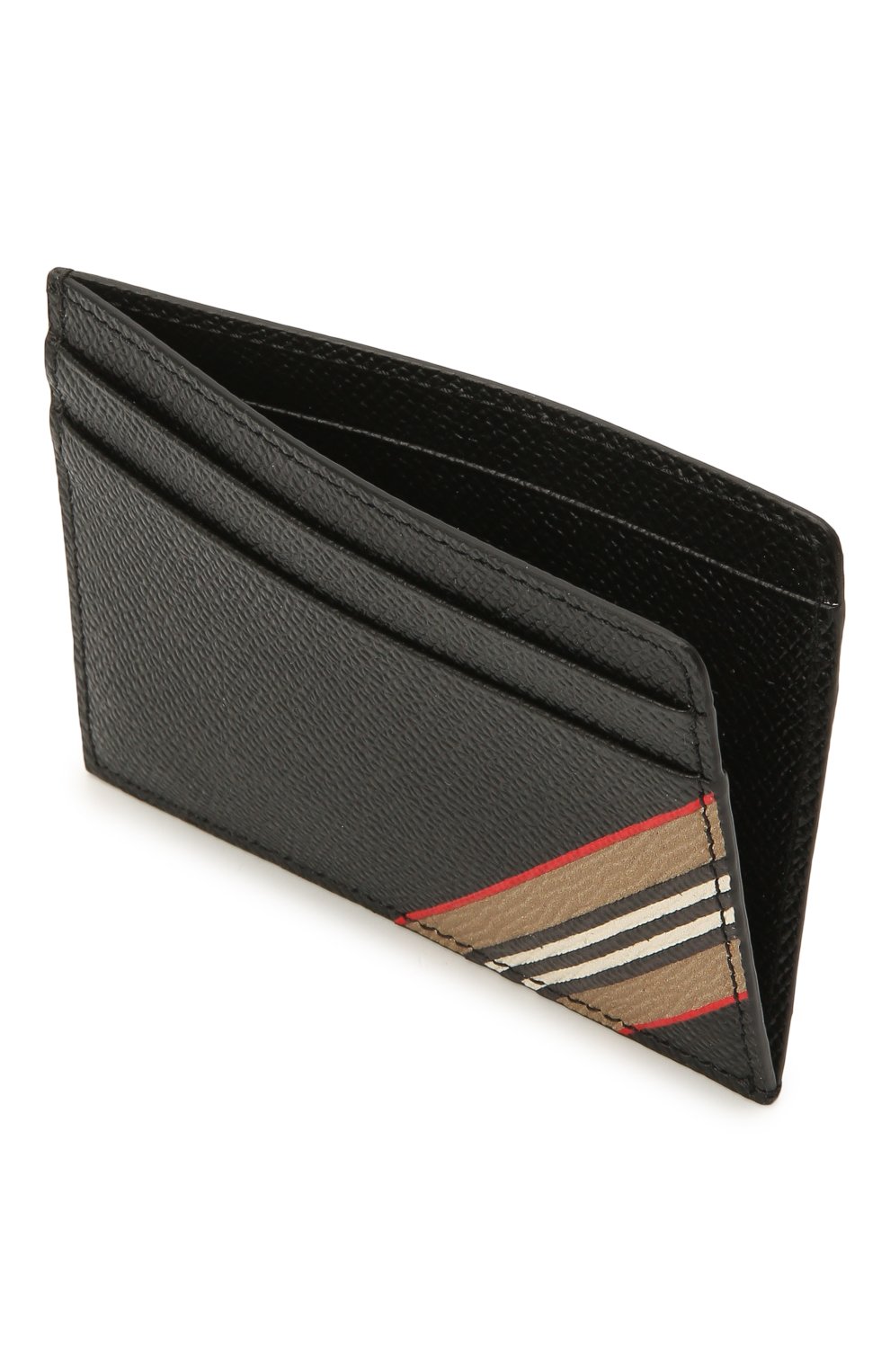 Мужской кожаный футляр для кредитных карт BURBERRY черного цвета, арт. 8033074 | Фото 3 (Материал: Натуральная кожа)