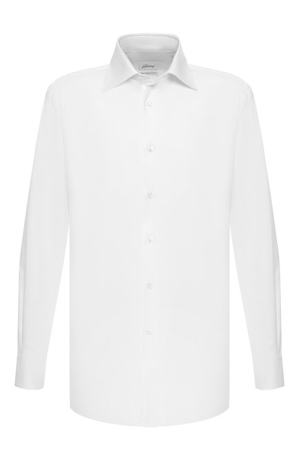 Мужская хлопковая сорочка BRIONI белого цвета по цене 79950 руб., арт. RCLU1G/07076 | Фото 1