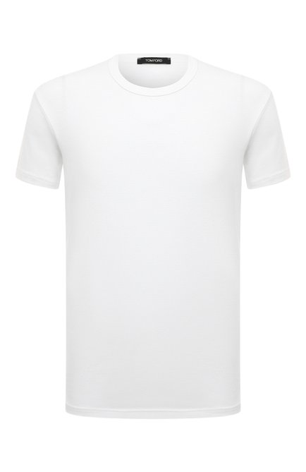 Мужская хлопковая футболка TOM FORD белого цвета по цене 16450 руб., арт. T4M08104 | Фото 1