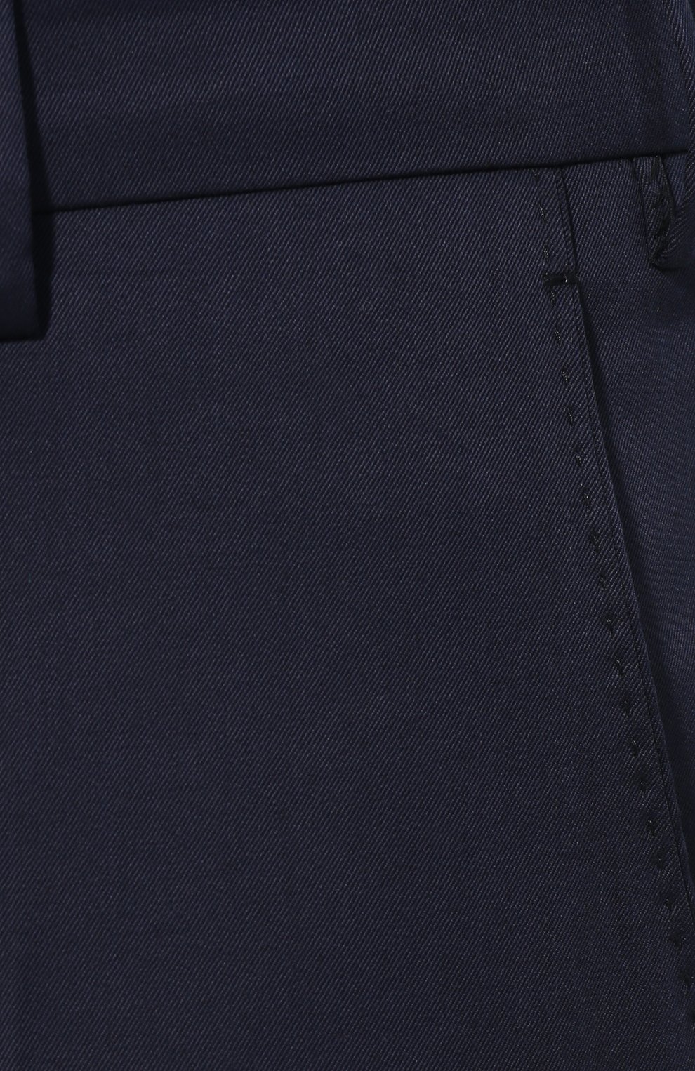Мужские брюки из смеси шерсти и хлопка BERWICH темно-синего цвета, арт. SC/1/LR120U | Фото 5 (Материал внешний: Шерсть, Хлопок; Длина (брюки, джинсы): Стандартные; Стили: Классический; Случай: Формальный)