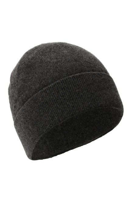 Мужская кашемировая шапка poland CANOE темно-серого цвета, арт. 4915311 | Фото 1 (Материал: Шерсть, Кашемир, Текстиль; Кросс-КТ: Трикотаж)