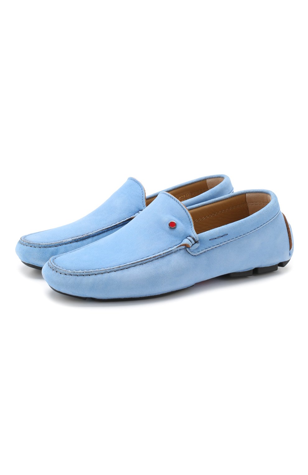Kiton небесно-голубые замшевые туфли