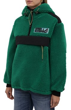Женская анорак STELLA MCCARTNEY зеленого цвета, арт. 603220/SSB03 | Фото 3 (Кросс-КТ: Куртка; Рукава: Длинные; Материал внешний: Синтетический материал; Стили: Спорт-шик; Материал подклада: Синтетический материал; Длина (верхняя одежда): Короткие)