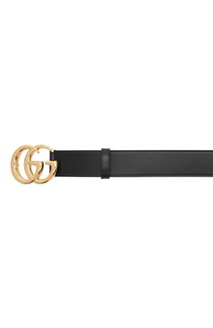 Мужской кожаный ремень GUCCI черного цвета, арт. 406831/0YA0G | Фото 3 (Случай: Повседневный; Материал: Натуральная кожа; Региональные ограничения белый список (Axapta Mercury): RU)