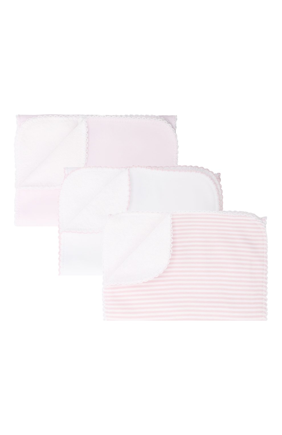Детского комплект из трех пеленок KISSY KISSY розового цвета, арт. 384121 | Фото 1 (Материал: Текстиль, Хлопок; Региональные ограничения белый список (Axapta Mercury): RU)