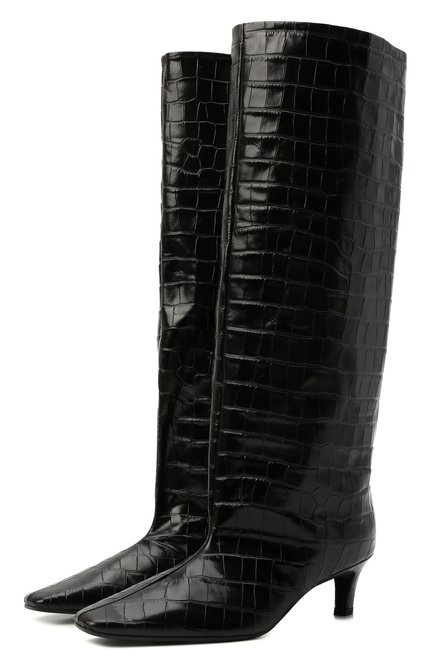 Женские кожаные сапоги TOTÊME черного цвета по цене 95800 руб., арт. 214-913-818 | Фото 1