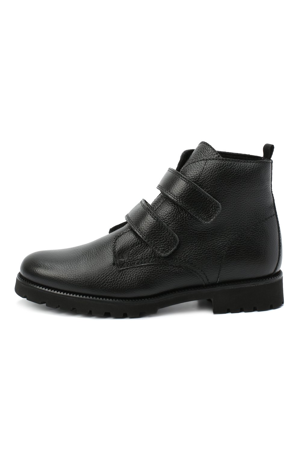 Детские кожаные ботинки BEBERLIS черного цвета, арт. 21550/39-40 | Фото 2 (Материал утеплителя: Натуральный мех)