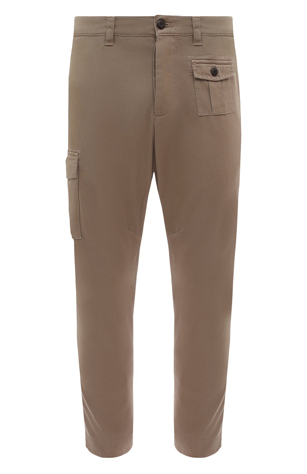 Хлопковые брюки Dondup коричневого цвета