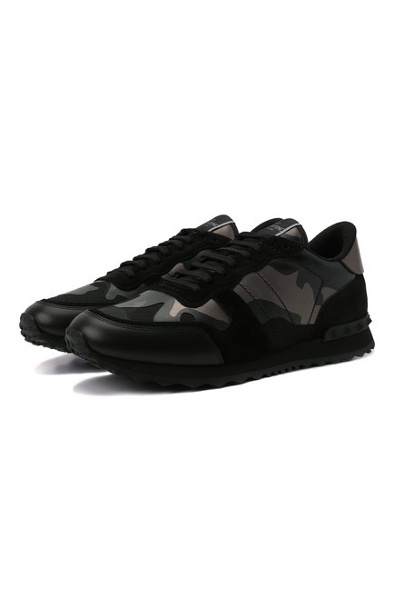 Мужские комбинированные кроссовки rockrunner VALENTINO черного цвета по цене 75150 руб., арт. XY2S0723/NTA | Фото 1
