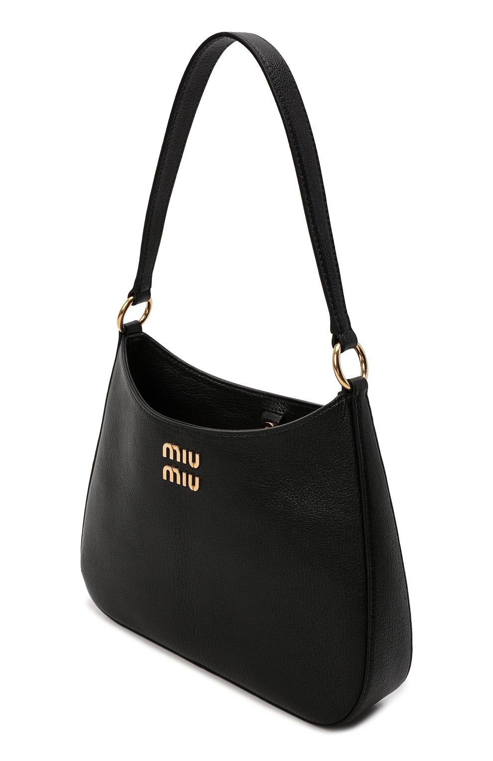 Женская сумка MIU MIU черного цвета, арт. 5BC107-2AJB-F0002-OOO | Фото 10 (Сумки-технические: Сумки top-handle; Размер: medium; Материал: Натуральная кожа)