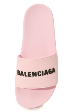 Женские резиновые шлепанцы pool BALENCIAGA светло-розового цвета, а�рт. 565547 W1S80 | Фото 6 (Подошва: Платформа; Материал внешний: Резина)
