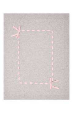 Детского кашемировое одеяло BABY T серого цвета, арт. 21AIC872C0 | Фото 3 (Материал: Текстиль, Кашемир, Шерсть)