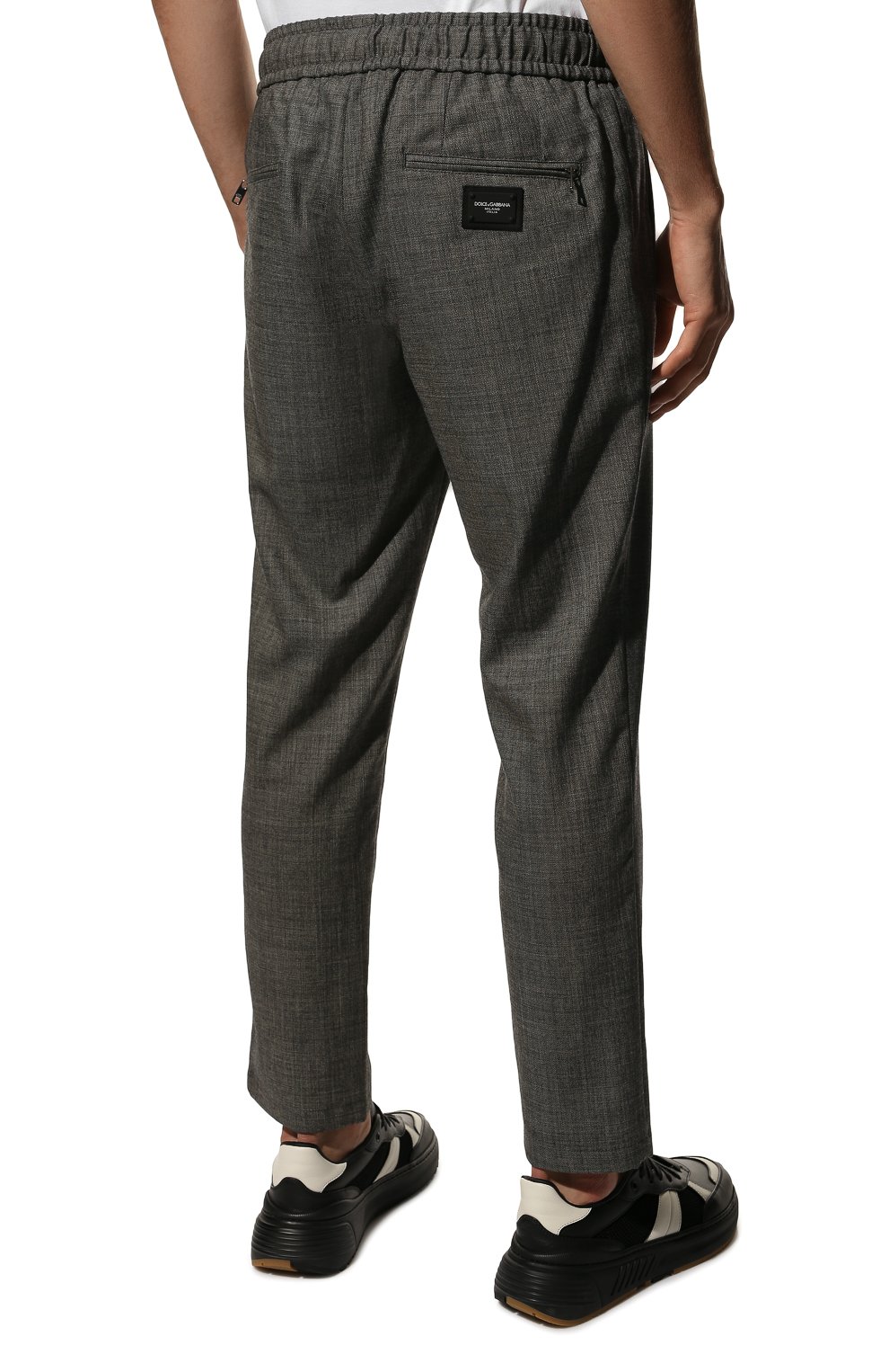 Брюки из шерсти и хлопка Dolce & Gabbana  GYACET/FUCDJ Фото 4